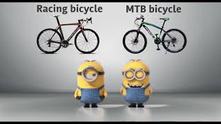 Racing Bicycle Vs Mtb Bicycle Minions Style
