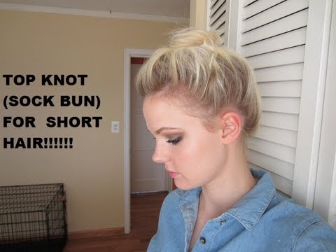TOP KNOT for SHORT HAIR! - YouTube