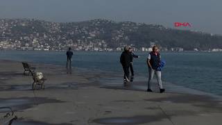 Tarabya Sahilinde Yasağı Çiğneyip Balık Tuttular