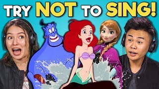TEENS REACT TO TRY NOT TO SING ALONG CHALLENGE (Disney Songs!) TEENS REACT TO TRY NOT TO SING ALONG CHALLENGE (Disney Songs!)