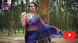 Debolina I Blue Chiffon Saree I Bong Beauty I Saree Lover I Bong Crush I Bind Fashion
