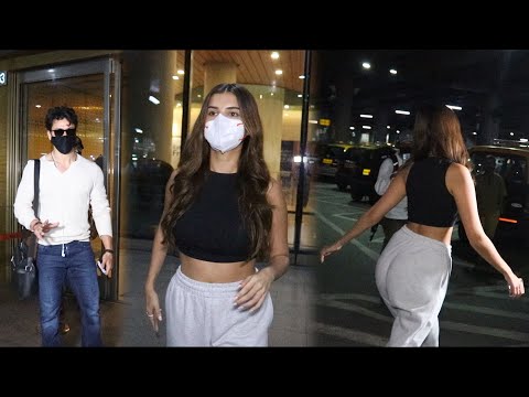 Tiger Shroff And Tara Sutaria Looking Fabulous At Airport Arrival