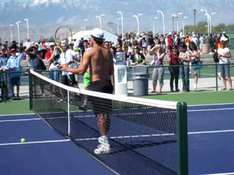 Feliciano ロペス plays with himself， Indian Wells 2010