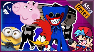 Gigamix Peppa Pig & Friday Night Funkin & Minions & Poppy Playtime & Woody Woodpecker