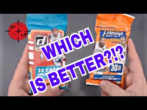 WHICH IS BETTER?!? 2017-18 Donruss or Prestige Hanger packs Basketball Cards APRIL GIVEAWAY!