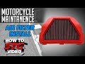 BMC Air Filter Installation from SportbikeTrackGear.com YouTube Video