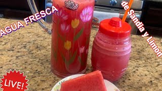 Preparando Agua Fresca de Sandía 🍉 y Limon