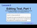 Microsoft Word 2007 Tutorial - part 06 of 13 - Editing Text 1