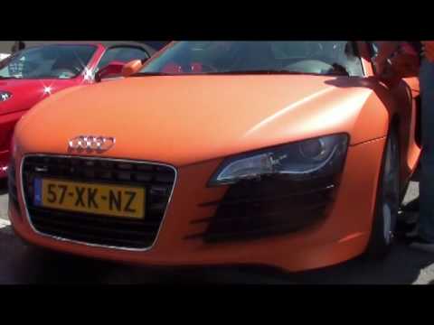 Matte Orange Audi R8 42 FSI DSC Superleague Zolder'10