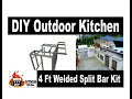 DIY Outdoor Kitchen Welded Split Bar Counter Kit