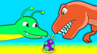 Mystery Dinosaur Egg! Find the egg's dinosaur mother! Groovy The Martian episodes cartoon for kids!