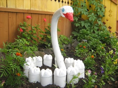 Как сделать лебедей из пластиковых бутылок своими руками пошагово