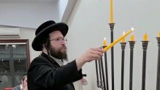 Menorah Lighting By Rabbi Yoel Roth Shlita Of Breslev Williamsburg