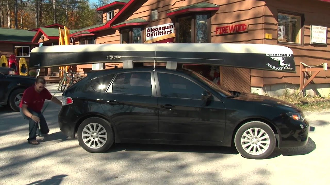 How to load a canoe on your vehicle - YouTube