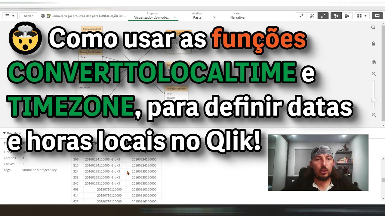 🤯 Como usar as funções Convert To Local Time e Time Zone, para definir datas e horas locais no Qlik