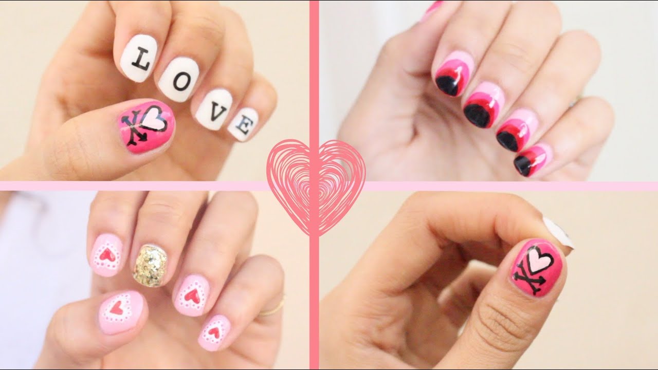2. Simple Valentine's Day Nail Designs - wide 2