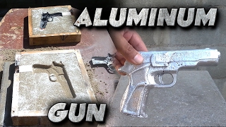 Casting A 9mm Toy Gun Into Solid Aluminum Not Lost Foam Casting A 9mm Toy Gun Into Solid Aluminum Not Lost Foam