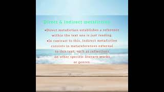 Metafiction