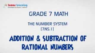 (7.NS.A.1.C)Grade 7 Math - Addition & Subtraction of Rational Numbers