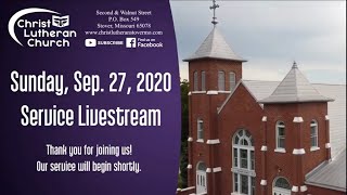 Sunday, September 27, 2020 Service Livestream