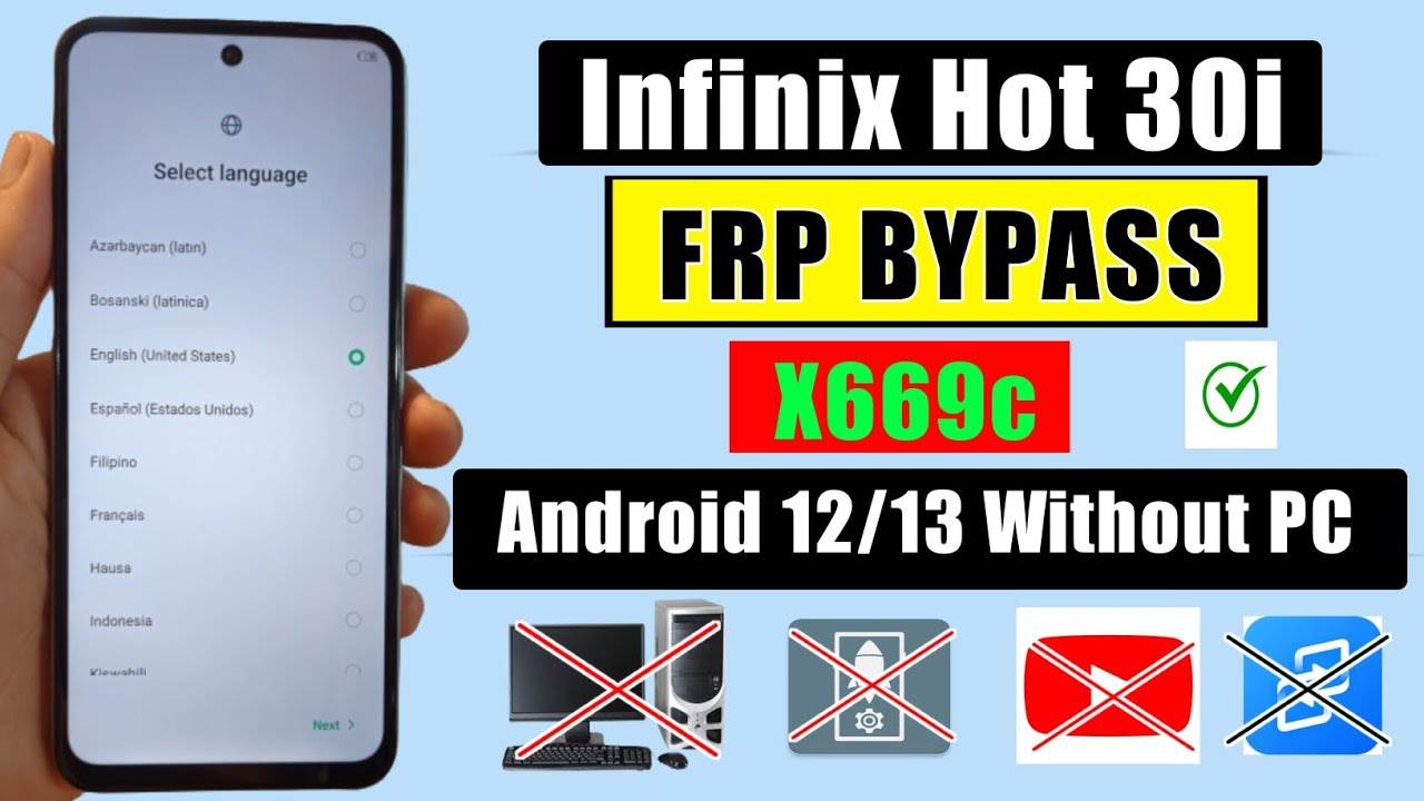 Infinix Hot 30i FRP Bypass Without Pc |Infinix (x669c) Infinix Hot 30i FRP Bypass Without Pc |Infinix (x669c)