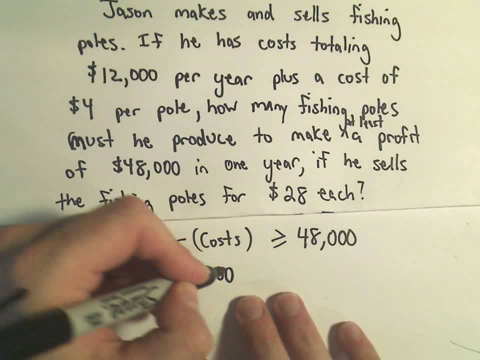Solving Word Problems Involving Inequalities - Example 2 - YouTube