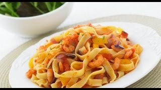 Паста (макароны) с креветками Паста (макароны) с креветками