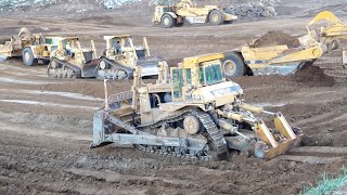 Cat D10N Dozers And 651E Scrs At Work - Mive Earth Moving -