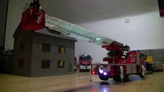 RC TRUC, RC DREHLEITER,RC FIRE TRUCK, ANLEITERÜBUNG/ FUNKTIONSTEST DLK 23/12
