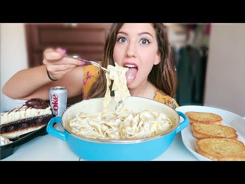 VIDEO : creamy cheese pasta and chocolate cheesecake mukbang! (eating show) - i'm back!!!! :d showing you guys myi'm back!!!! :d showing you guys myrecipefor superi'm back!!!! :d showing you guys myi'm back!!!! :d showing you guys myrecip ...