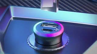 Syncwire 45W Dual Usb-C Fast Car Charger With Rgb Lighting Sw-Xc1004