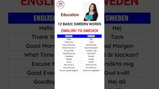 12 Basic Sweden Words Sweden To English Sweden Words Translate