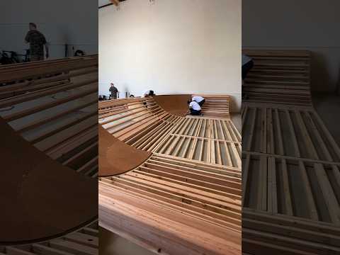 Building a bowl step by step‼️🔨 #skateclipsdaily #skateboarding #miniramp #skate #skateramp #skate
