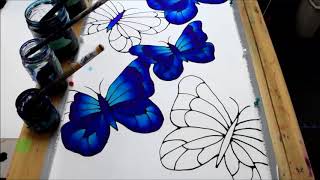 Butterflies in Motion Silk Painting