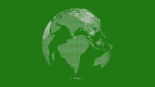 Rotating Globe On A Green Screen