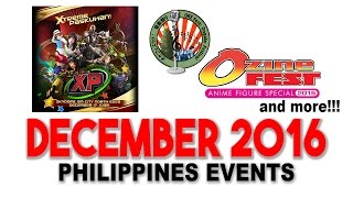 Anime, Cosplay, Gaming Events This Dec 2016 Philippines