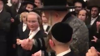 The Rabba Of Bobov Dancing With Orphan Kids Who Recently Lost Their Father, At A Family Wedding