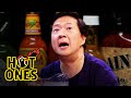 Ken Jeong Performs a Physical While Eating Spicy Wings | Hot Ones