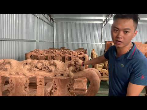 Giảm 5tr Bộ Bàn Ghế Đẹp Minh Đào Dày Dặn Cao To Gỗ Hương Đá . Đồ Gỗ Văn Biên