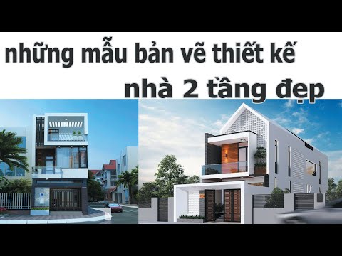 bản vẽ thiết kế nhà 2 tầng đẹp