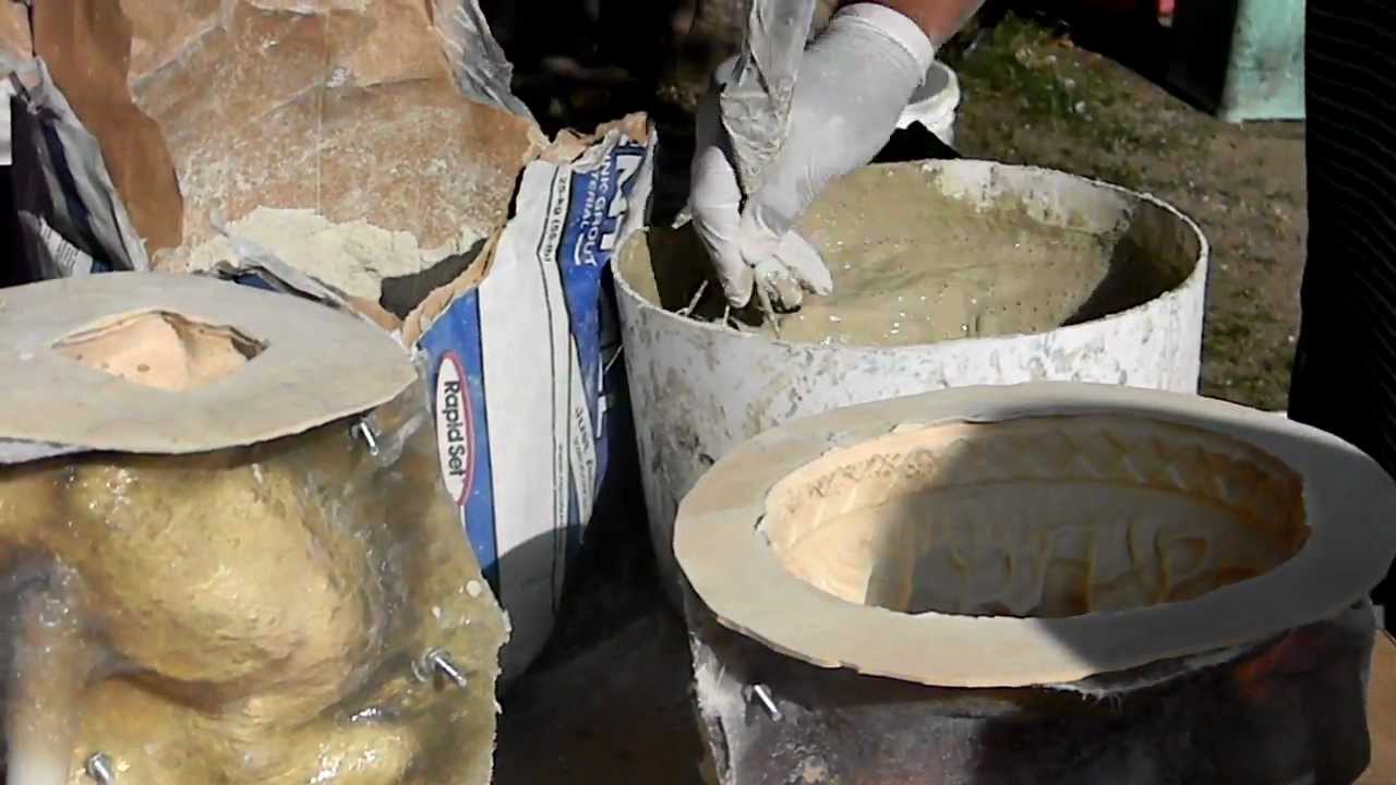 how to make a concrete statue - YouTube