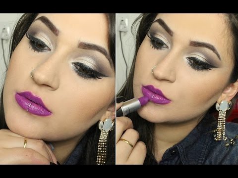 Maquiagem para usar com batom roxo mais primos nacionais do...