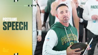 Postgame Speech Packers Celebrate 27-18 Win Over Commanders
