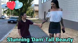 Stunning ' Damn' Tall Beauty | Tall Woman Short Man | Tall Girl Short Guy