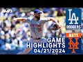 Mets vs Dodgers (4/21/2024) | NY Mets Highlights | SNY