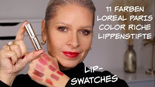 Swatches Loreal Paris Color Riche Lippenstifte 2025 I Mamacobeauty