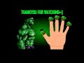 Hulk I Finger Family Hulk + ABC Songs For Children Cartoon