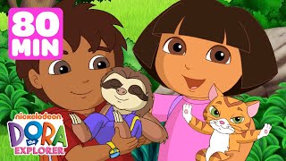 Dora the Explorer's Baby Animals Rescues & Adventures! 🐱 80 Minute Compilation |