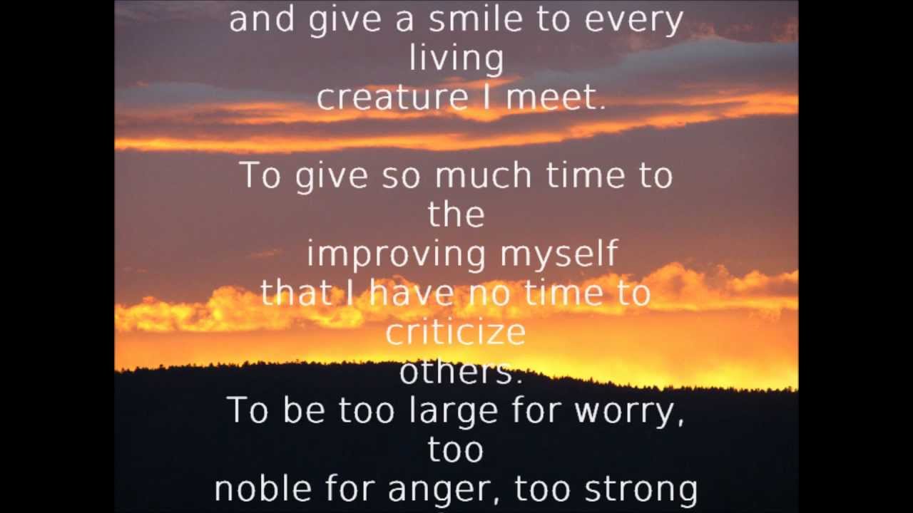 The Optimist Creed - Christian D. Larson / I Promise The Optimist Creed - Christian D. Larson / I Promise