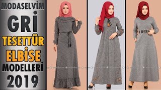 #Modaselvim Gri #Tesettür Elbise Modelleri 2019 | #Hijab #Dress | #Grey #elbise 